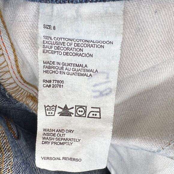 VTG Y2K Tommy Hilfiger HIPSTER FLARE Women Size 8 Blue 100% Cotton Denim Jeans - Picture 7 of 7